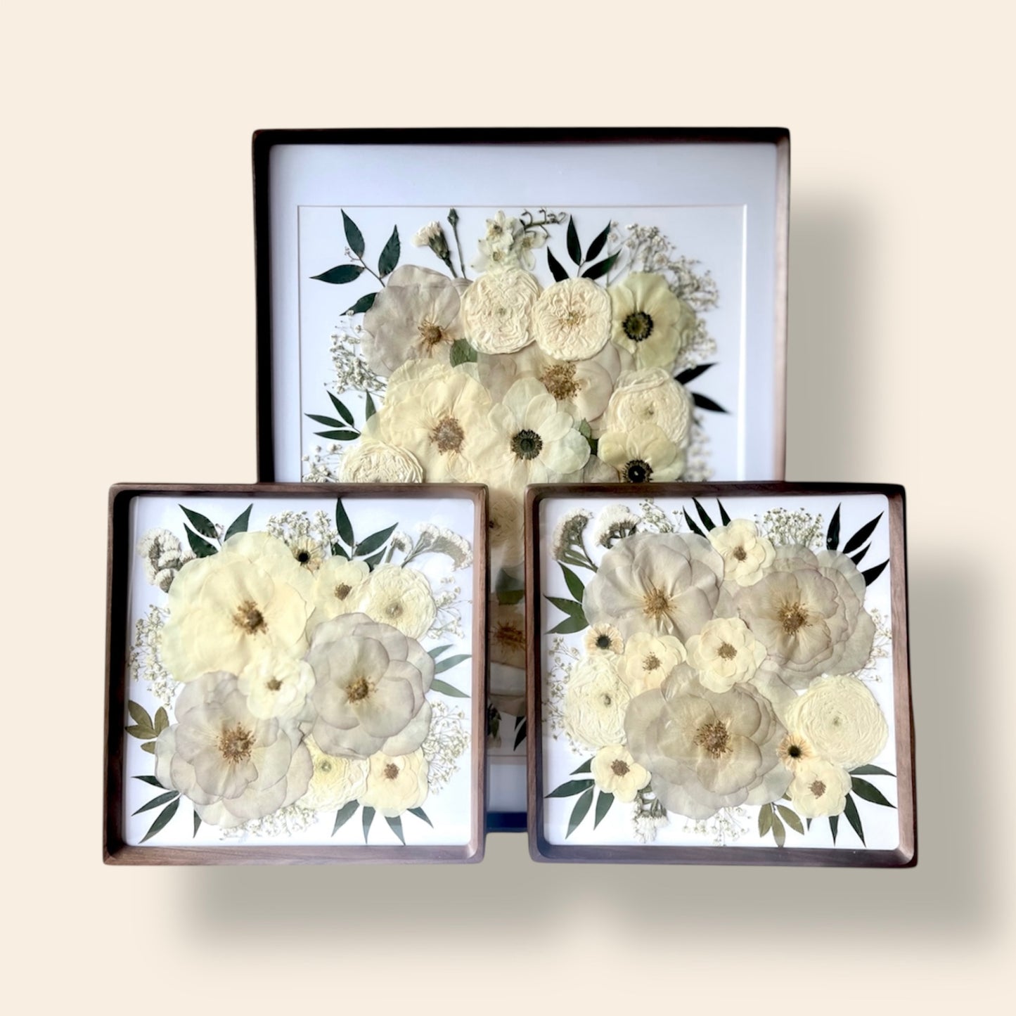 Custom Pressed Floral Frame: 18x24