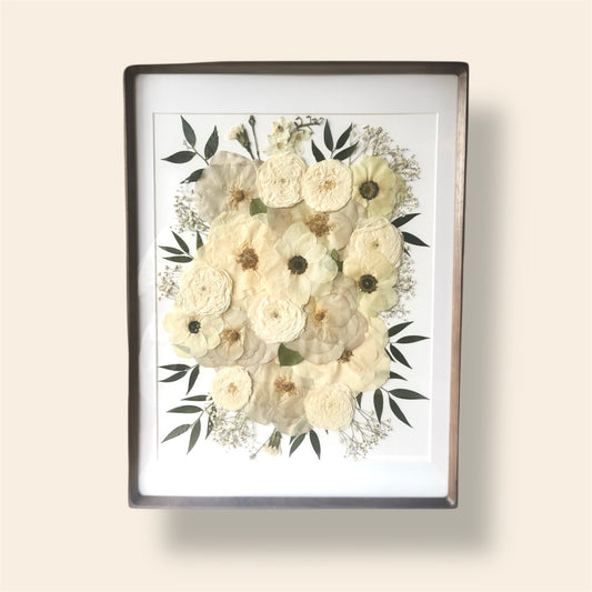 Custom Pressed Floral Frame: 18x24
